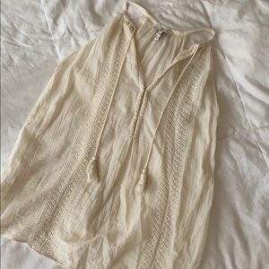 Cream Sleeveless Blouse